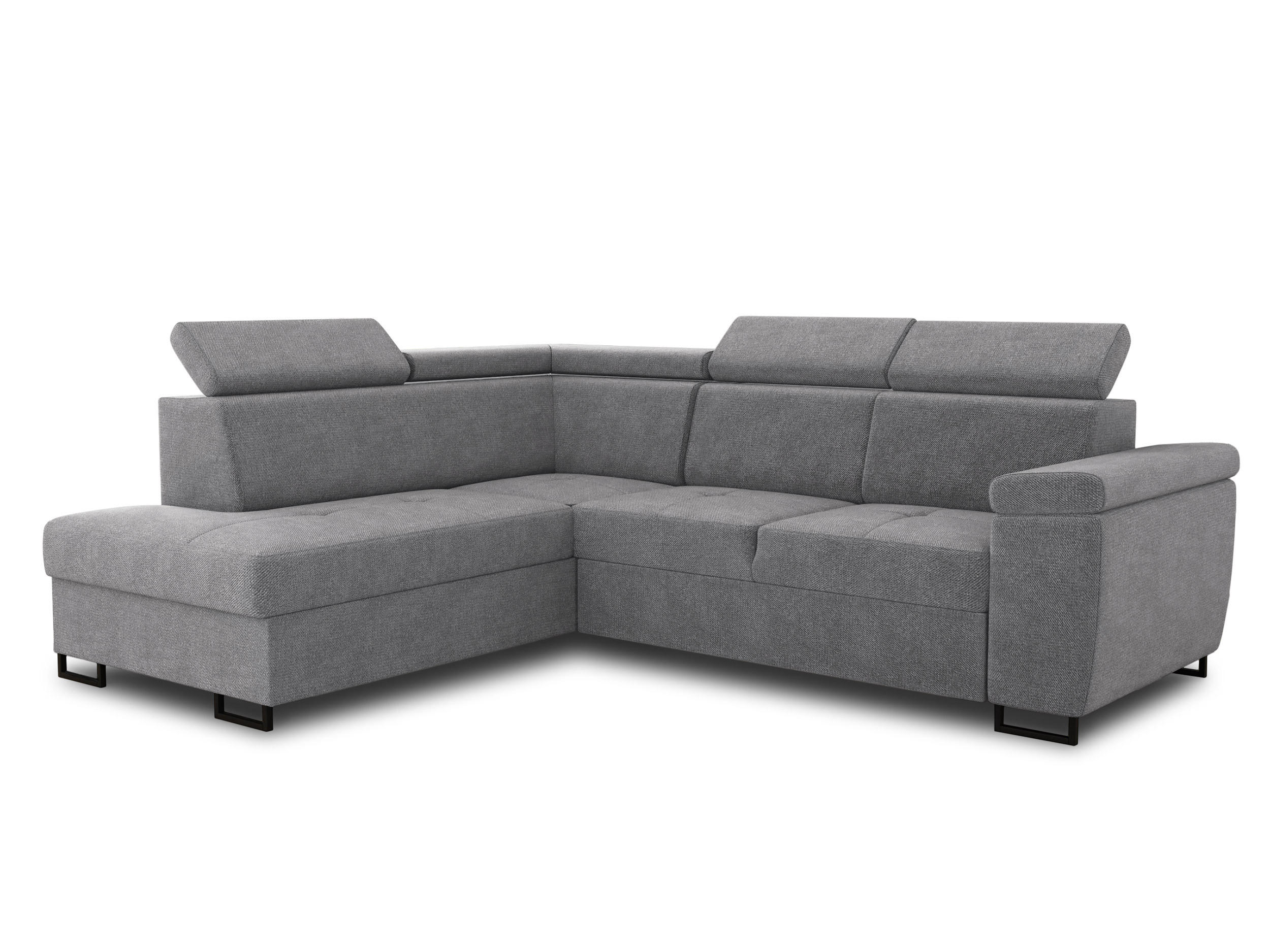 ECKSOFA Natan, Seite: Links - Grau, Holz/Textil (265/205cm) - Sofnet