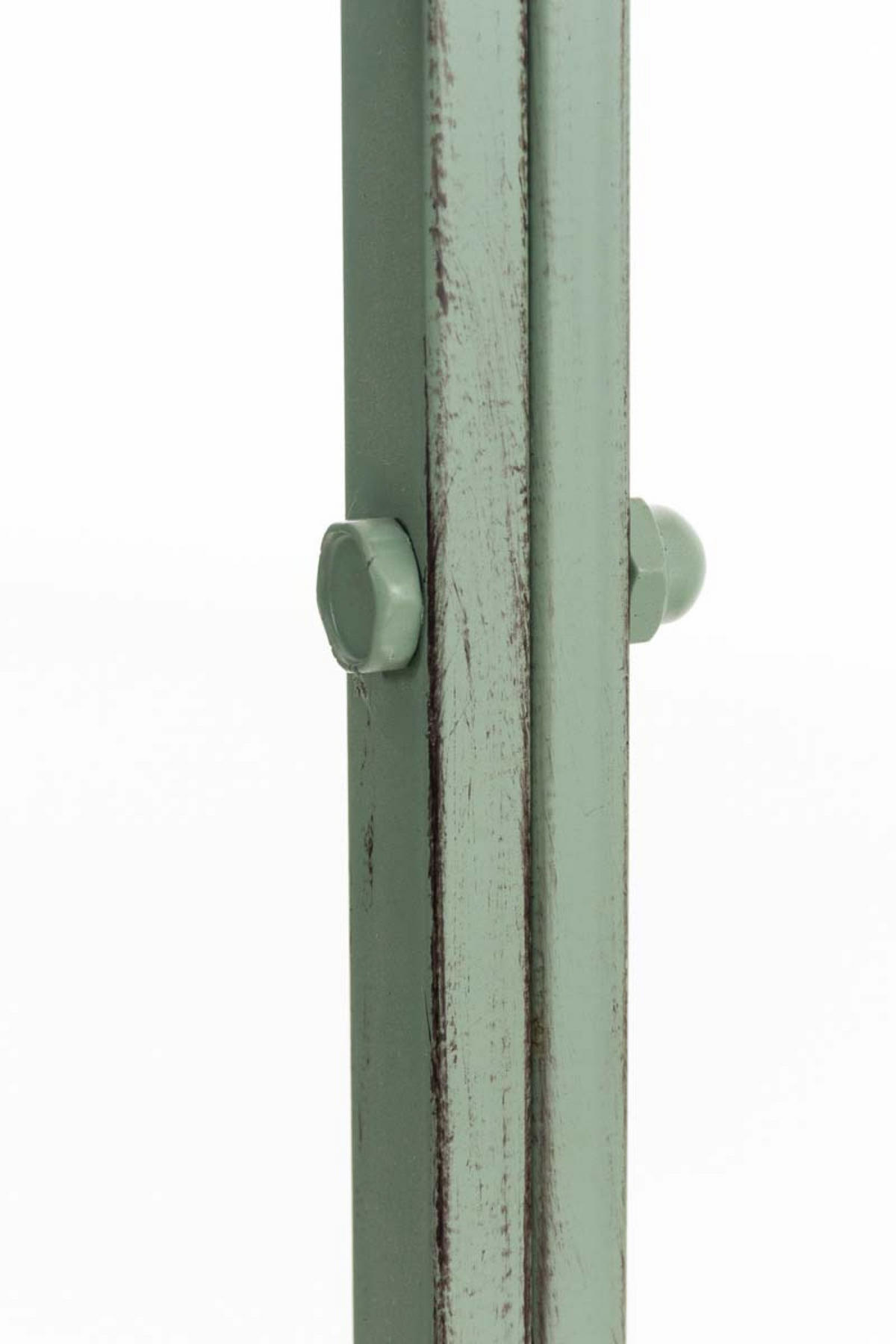 HALBPAVILLON Rosalia mit Sitzbank antik-grün - Grün, Metall (120/178/58cm) - TPFGarden
