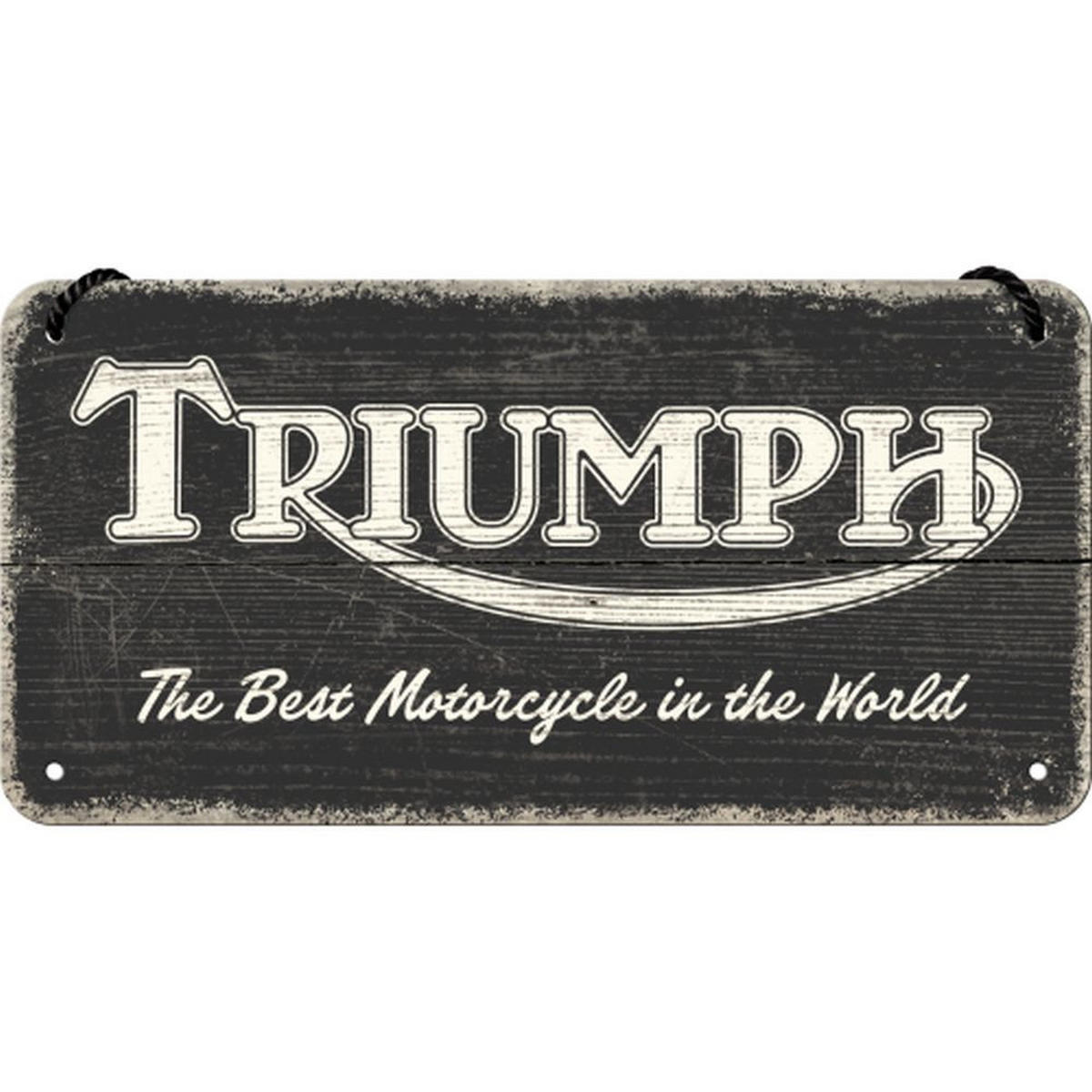 HÄNGESCHILD 10/20 cm Triumph Triumph Logo Black Wood - Multicolor, Metall (20/10/0.2cm) - Nostalgic-Art