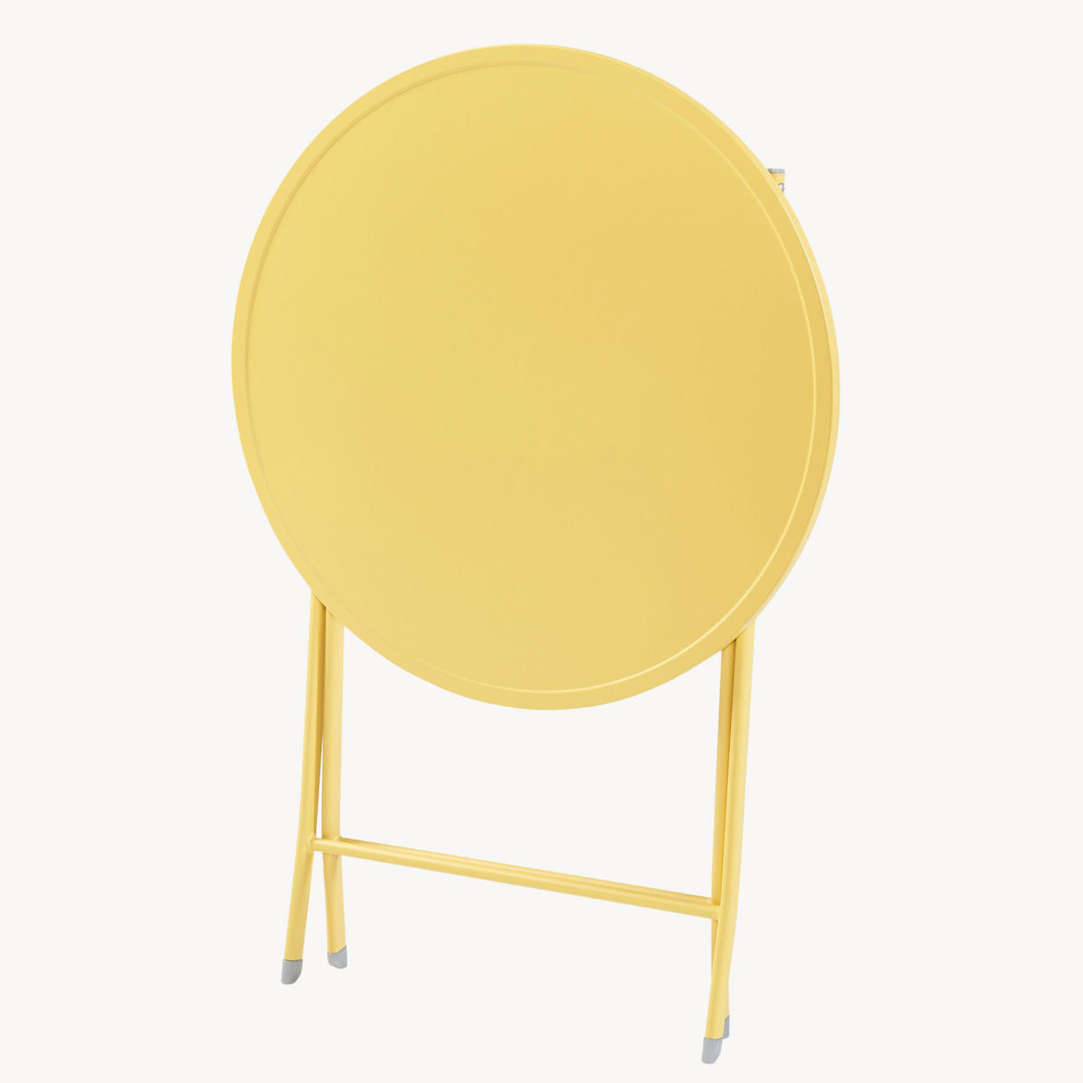 SKLÁDACÍ ZAHRADNÍ STŮL Sande - žlutá, kov (62/62/71cm) - [en.casa]