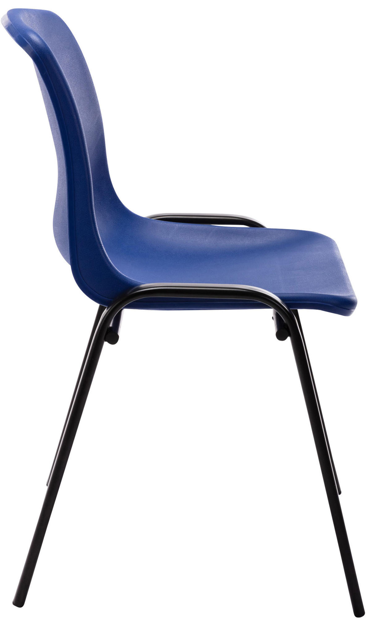 STUHL 4er Set Kunststoff blau - Blau/Schwarz, Kunststoff/Metall (47/76/52cm) - CLP