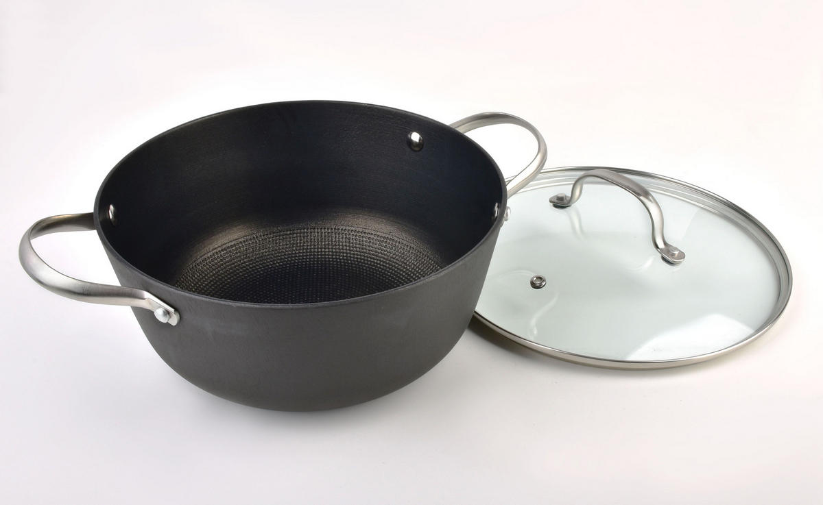 TOPF Pak Choi Schwarz 33/24/11 cm Metall - Schwarz, Metall (33cm) - Mondex