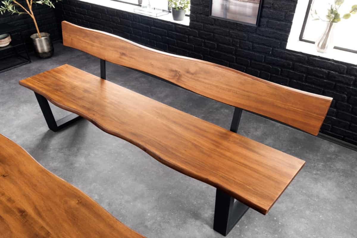 BANK GENESIS Braun Akazie 200cm - Braun, Holz (200/84/48cm) - riess-ambiente