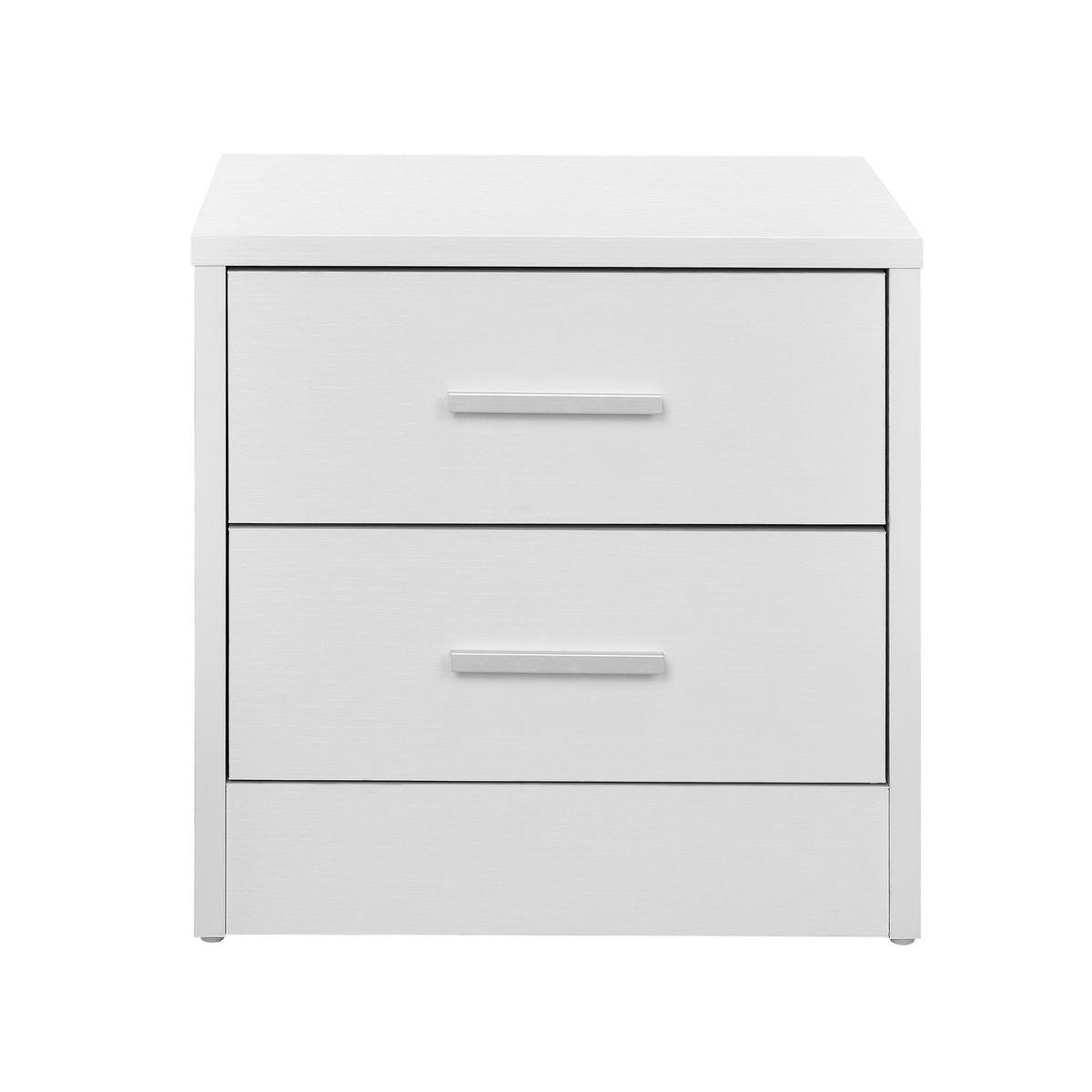 NACHTTISCH Jette - Weiß, Holzwerkstoff (38/37/34cm) - [en.casa]