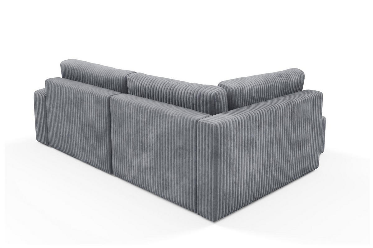 ECKSOFA Natalia Xl - Grau, Holzwerkstoff/Textil (182/245cm) - Fun Möbel