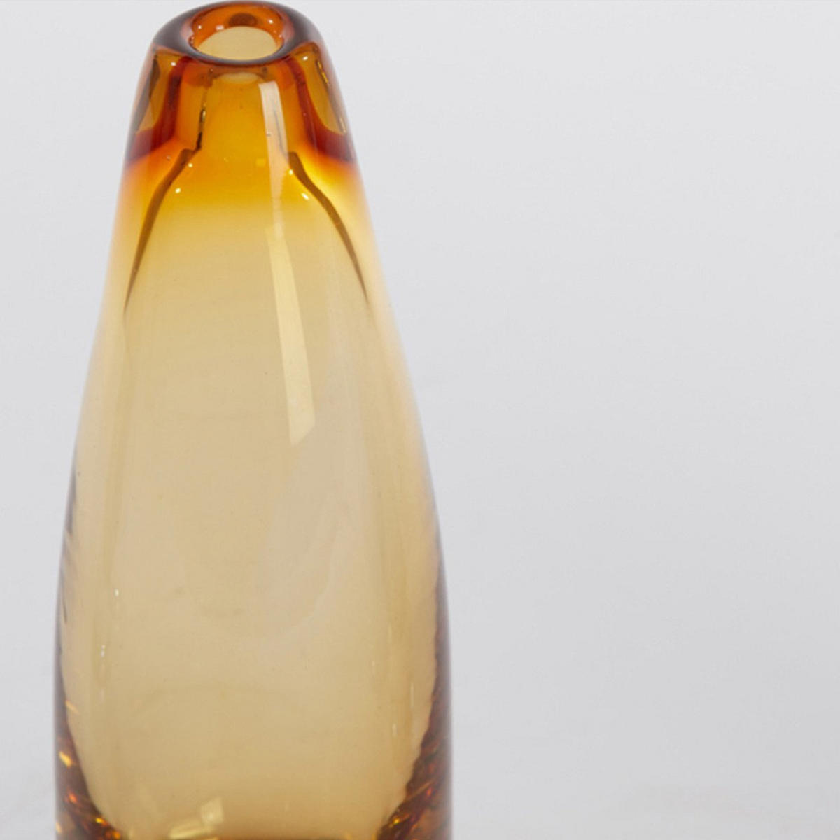 GLASVASE ESTUA Ø7,5x22,5 cm, Glas, Bernstein - Bernsteinfarben, Glas (7.5/22.5cm) - Light & Living