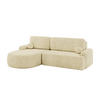 ECKSOFA mit Schlaffunktion und Bettkasten LIRA-L - 264x172x89 Beige - Beige, Holzwerkstoff/Textil (264/172cm) - ALTDECOR