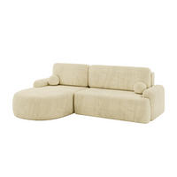 ECKSOFA mit Schlaffunktion und Bettkasten LIRA-L - 264x172x89 Beige - Beige, Holzwerkstoff/Textil (264/172cm) - ALTDECOR