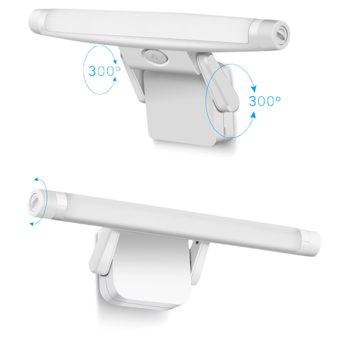LED-BILDERLEUCHTE - warmweiß mit Dimmfunktion und verstellbarem Arm für Bilder und Spiegel, batteriebetrieben - Weiß, Kunststoff (15/34/3.1cm) - Northpoint