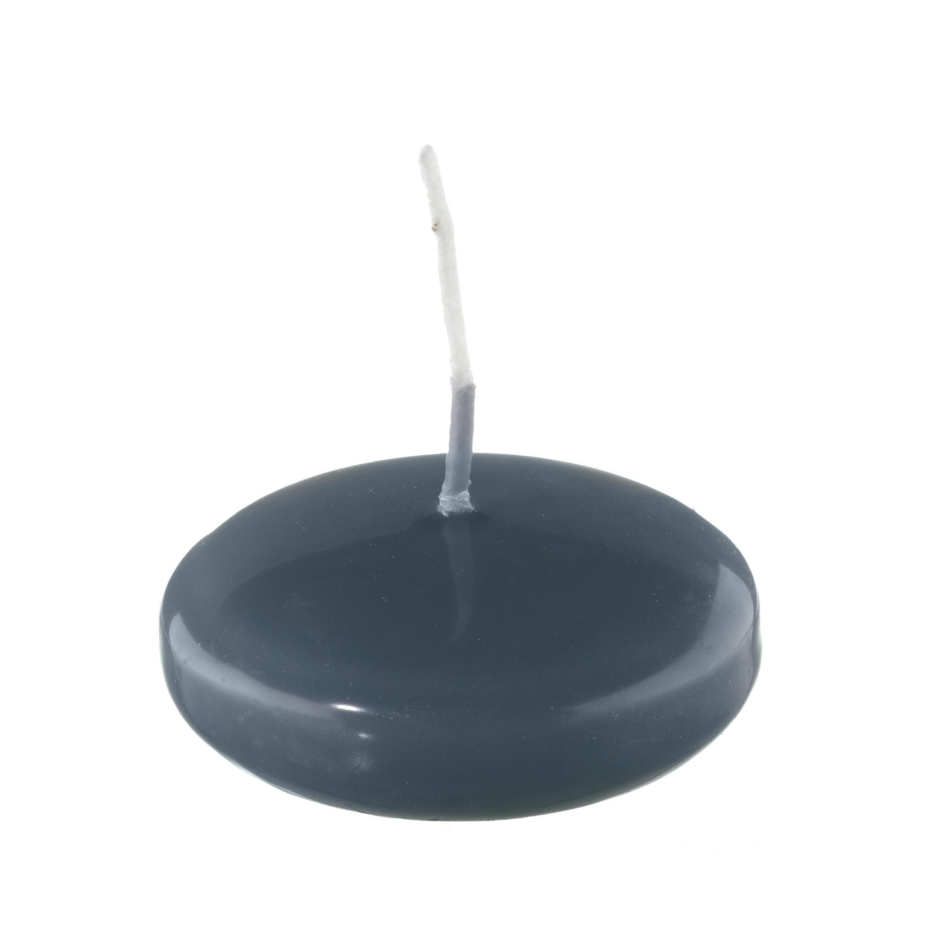 SCHWIMMKERZEN Pacific Blau Grau 26 x Ø 42 mm, 40 Stück - Blaugrau, Paraffin (4.2/2.6/2.6cm) - Kopschitz Kerzen