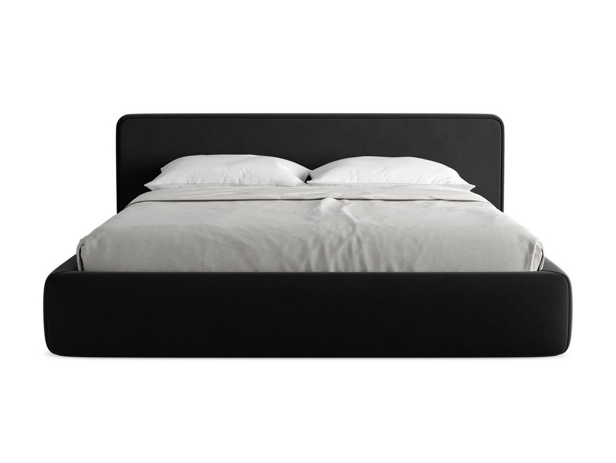POLSTERBETT mit Bettkasten und Lattenrost 220x225 Schwarz - Schwarz, Kunststoff/Textil (180/200cm) - Makamii