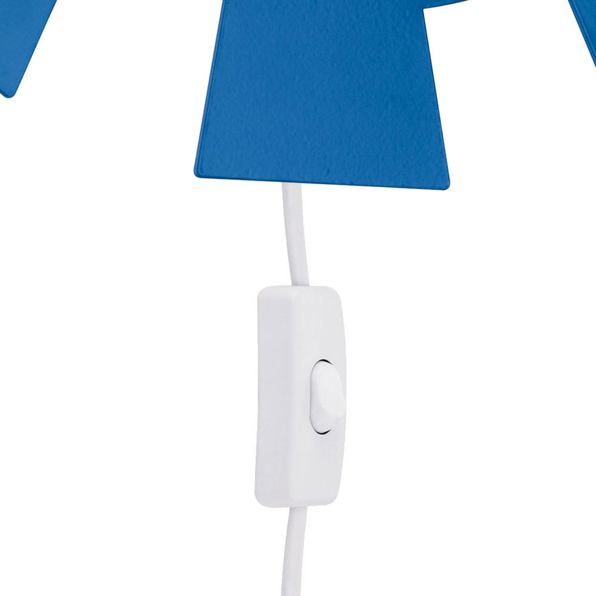 LED WANDLEUCHTE Stahl Blau - Blau, Glas (35/8/35cm)