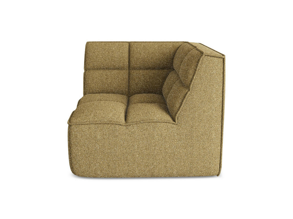 SOFAELEMENT Strukturstoff Stoff Gelb - Currygelb/Gelb, Kunststoff/Textil (98/75/98cm) - Makamii