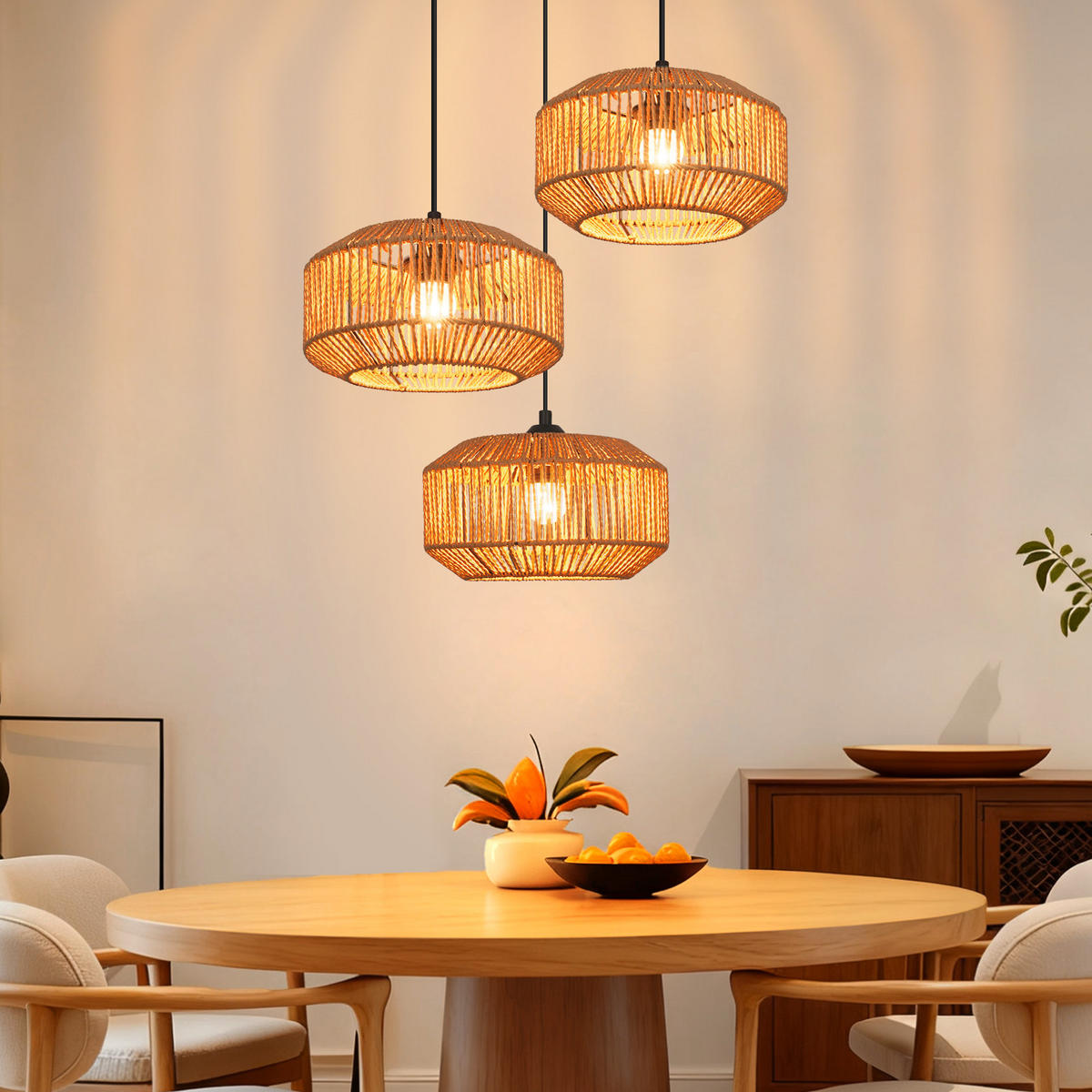 PENDELLEUCHTE Orion 30/30/150 cm - Braun, Metall (30/30/150cm) - ZMH