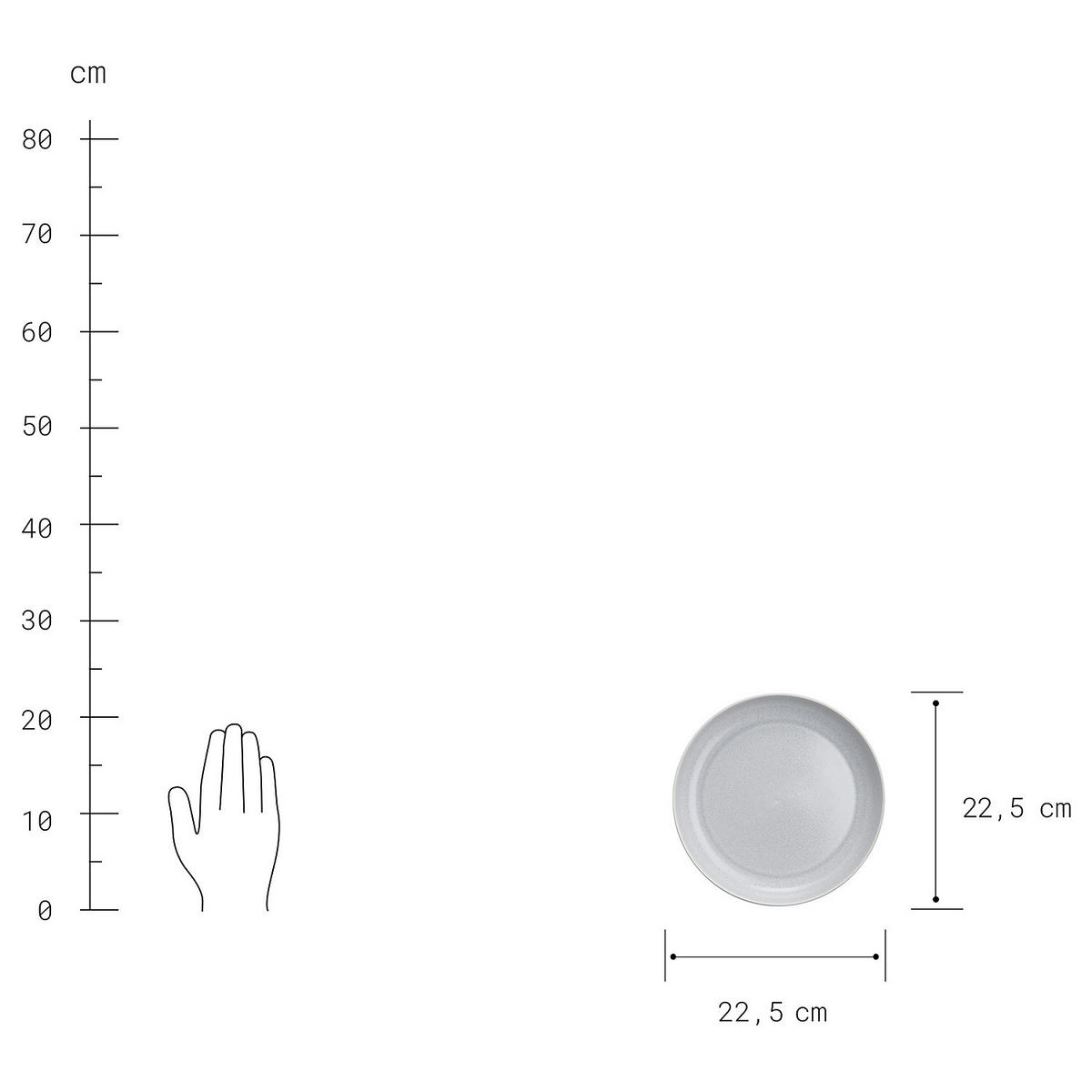 PASTATELLER Casa Nova - Grau, Keramik (23/23/3.5cm) - Butlers