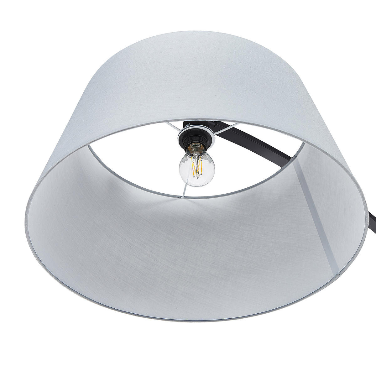 STEHLAMPE Benue 50/50/188 cm - Grau, Metall (50/160/188cm) - Beliani