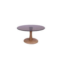 BEISTELLTISCH rund aus Glas 75x75x30cm, braun - Braun, Glas (75/75/45cm) - Livingfurn