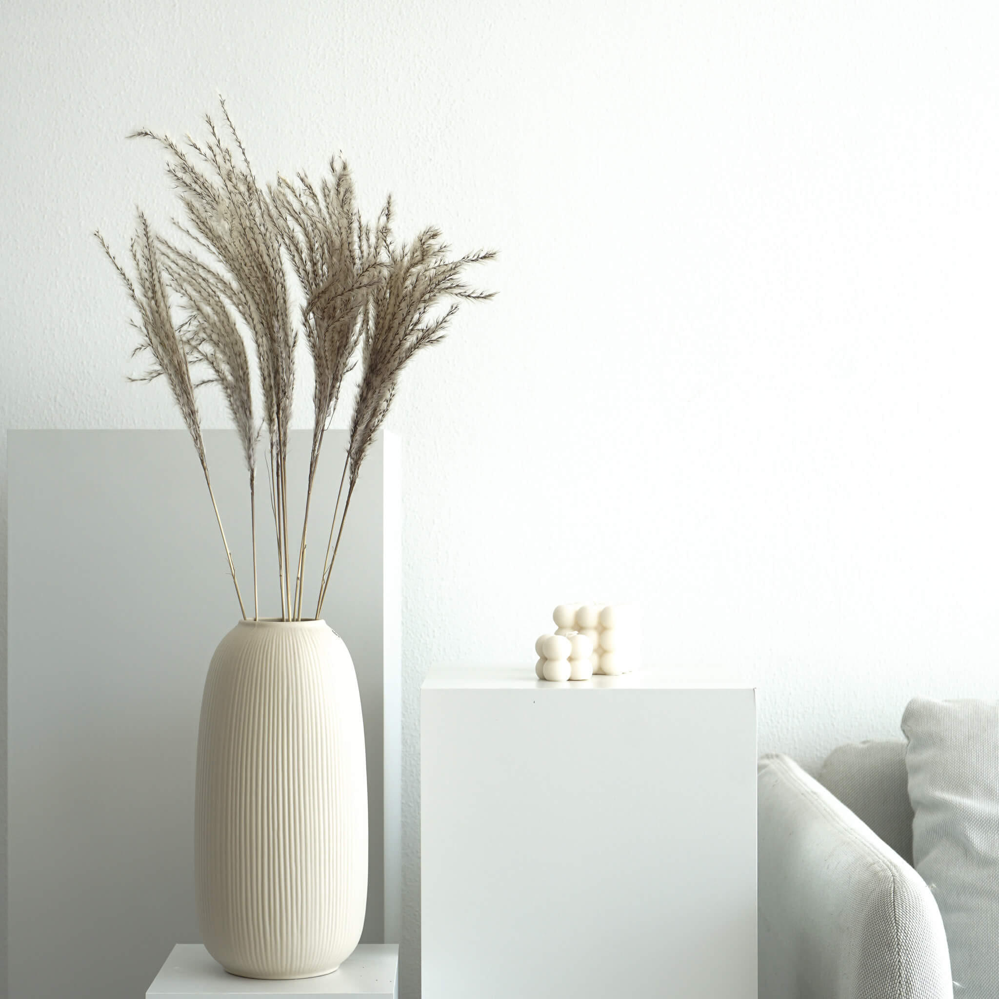 FEDERGRAS I Miscanthus - die zurückhaltende Deko - beige / 60 cm - Beige, Naturmaterialien (60cm) - Lykke & You