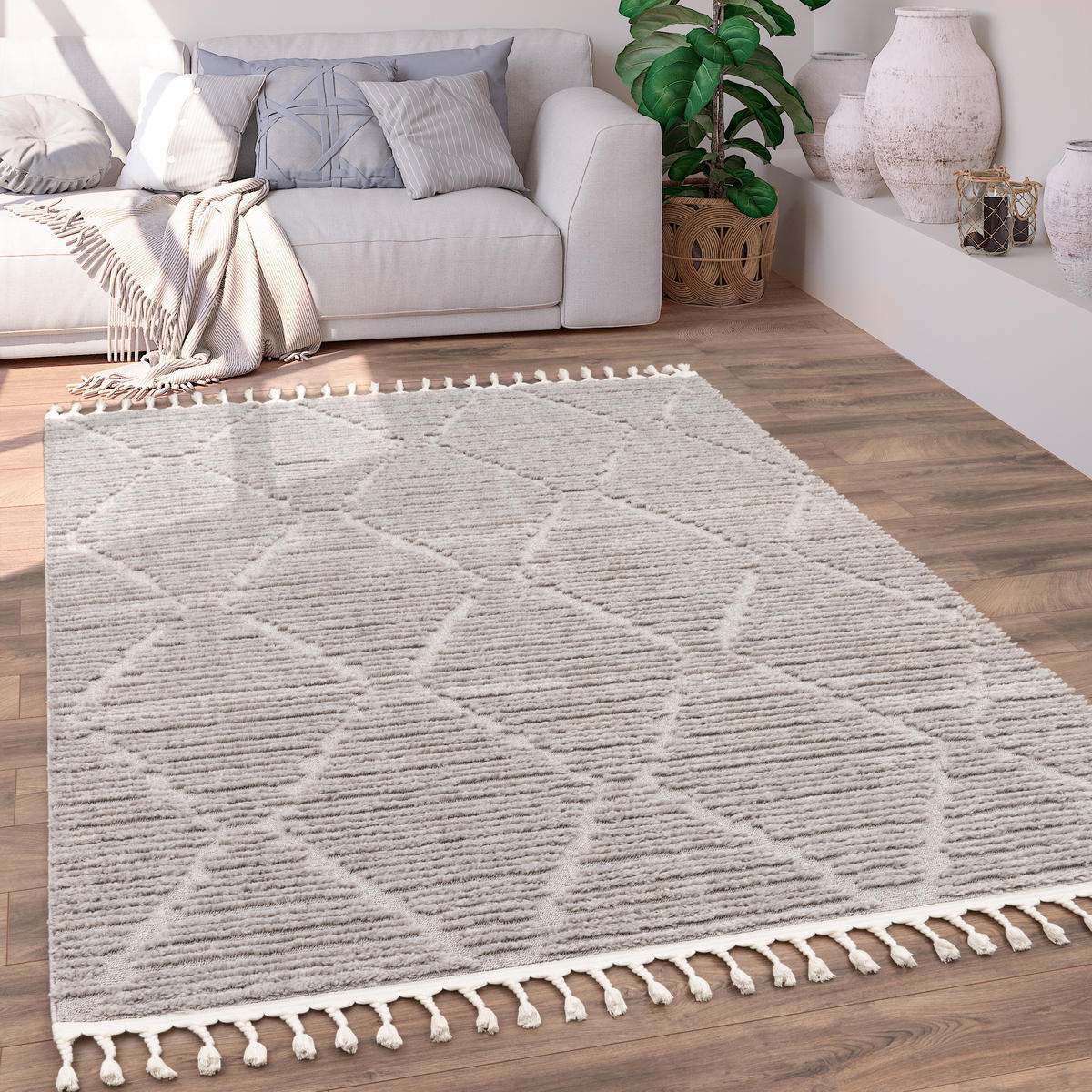 KURZFLORTEPPICH 80/150 cm Auckland 291 - Grau, Textil (80/150cm) - Paco Home