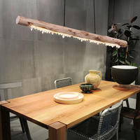 LED HÄNGELEUCHTE Metall Holzoptik Braun - Braun, Holz (100/8/150cm) - Globo Lighting