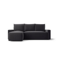 ECKSOFA mit Schlaffunktion SAVIO Poso 34 Links - Graphitfarben, Textil (232/140cm) - Bedante