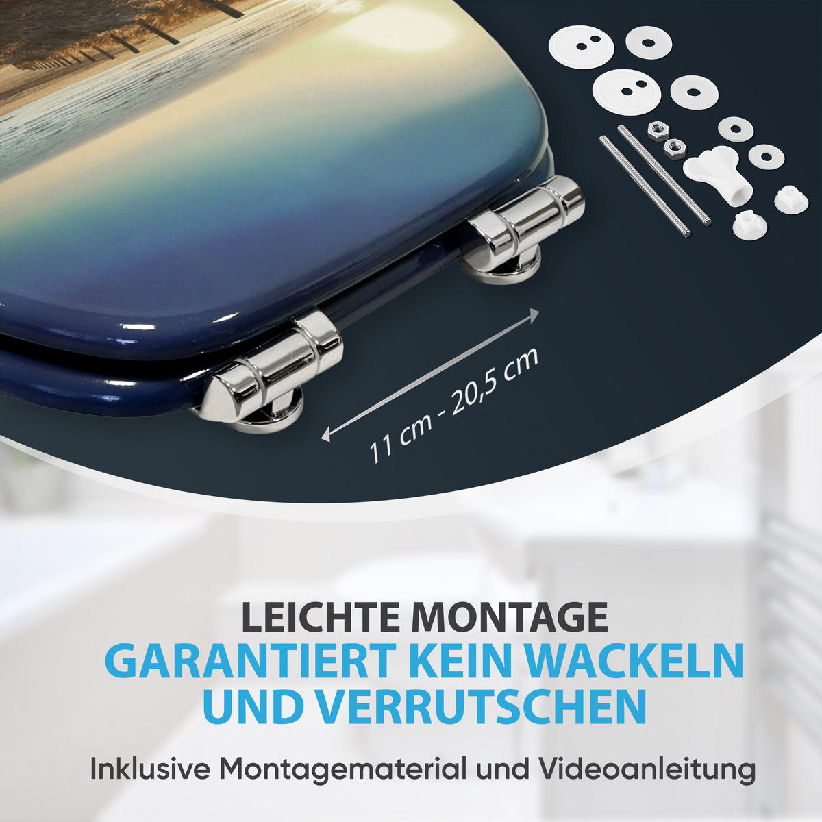 WC-SITZ mit Absenkautomatik Düne - Braun, Holzwerkstoff (38/6/47cm) - Sanilo