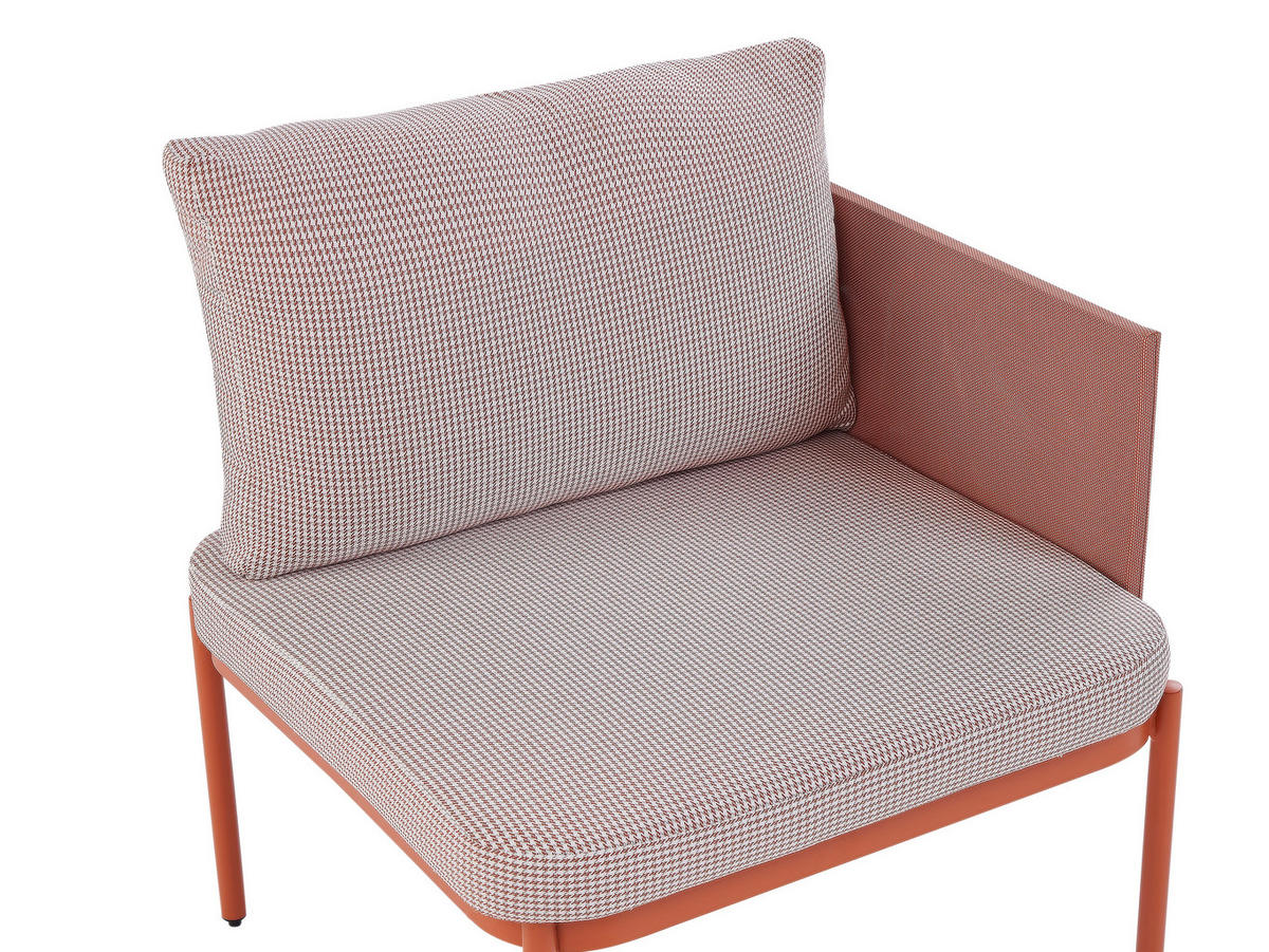 LOUNGE SET 2-Sitzer modular Orange Terracina - Orange, Metall - Beliani