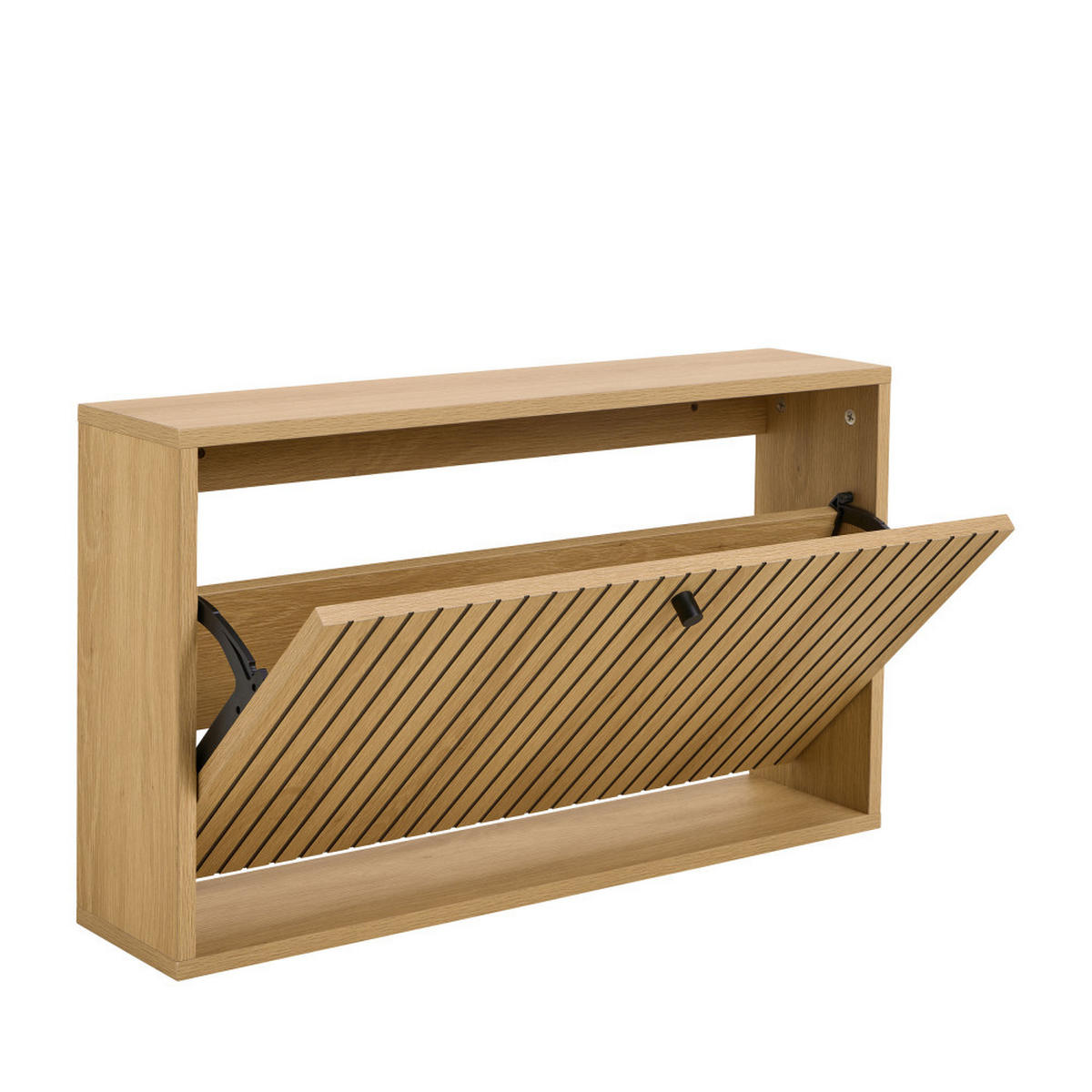 WAND-SCHUHSCHRANK aus Holz, L71,6 cm - Storo - Helles Holz - Eschefarben, Holz (72/43/17cm) - Drawer