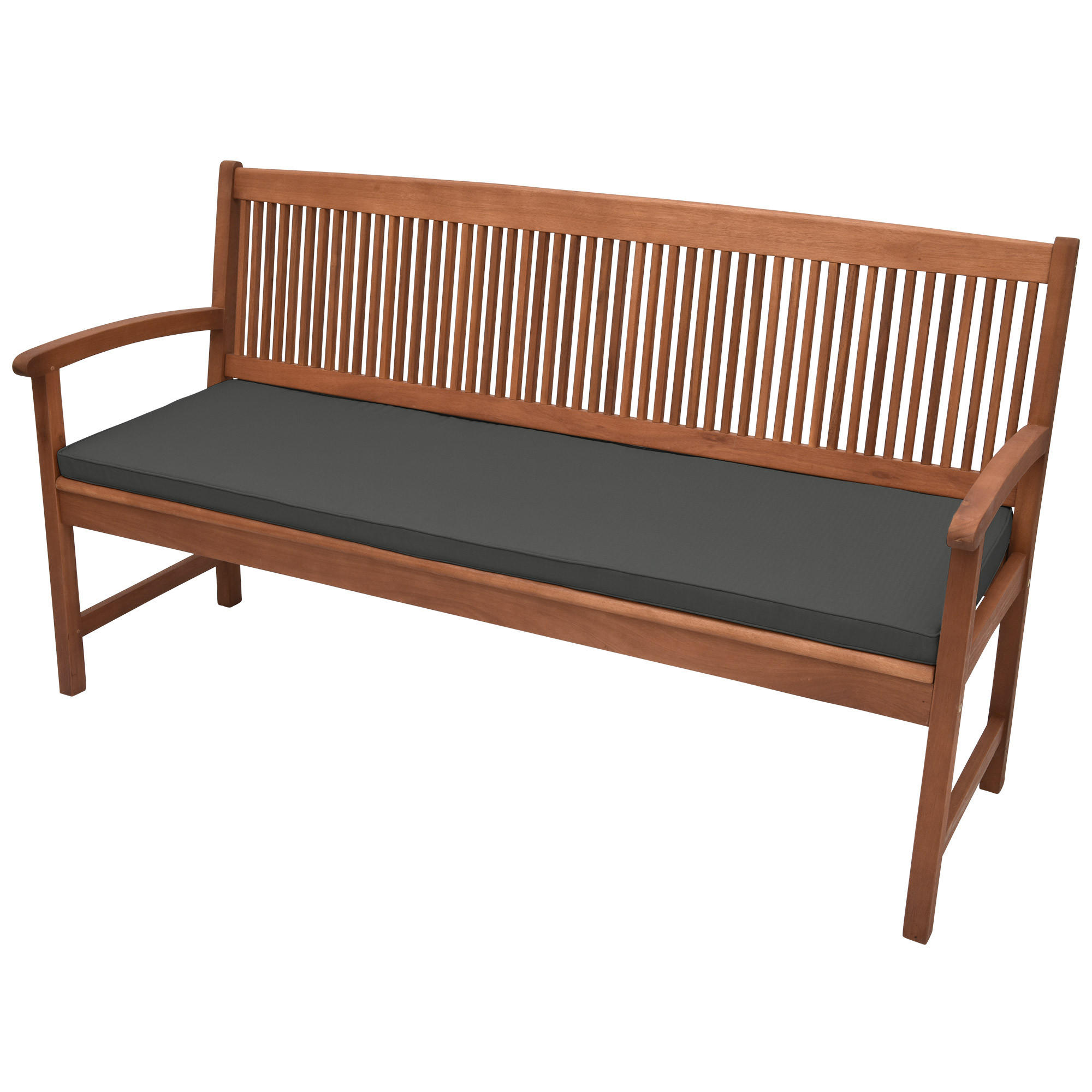 Beautissu Bankauflage Grau 48x5x100 cm
