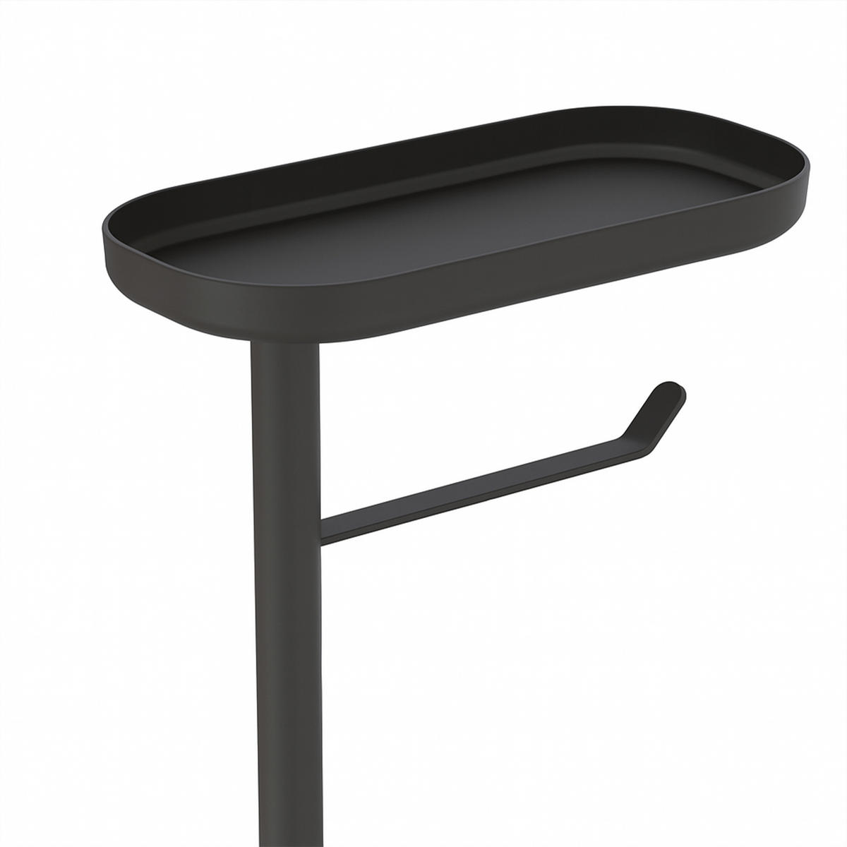 WC-GARNITUR - Schwarz, Kunststoff/Metall (26/65/17cm) - Relaxdays