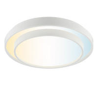 LED DECKENLEUCHTE Faruz Weiß 37,3/37,3/8,5 cm - Weiß, Metall (37.3/37.3/8.5cm) - Brilliant