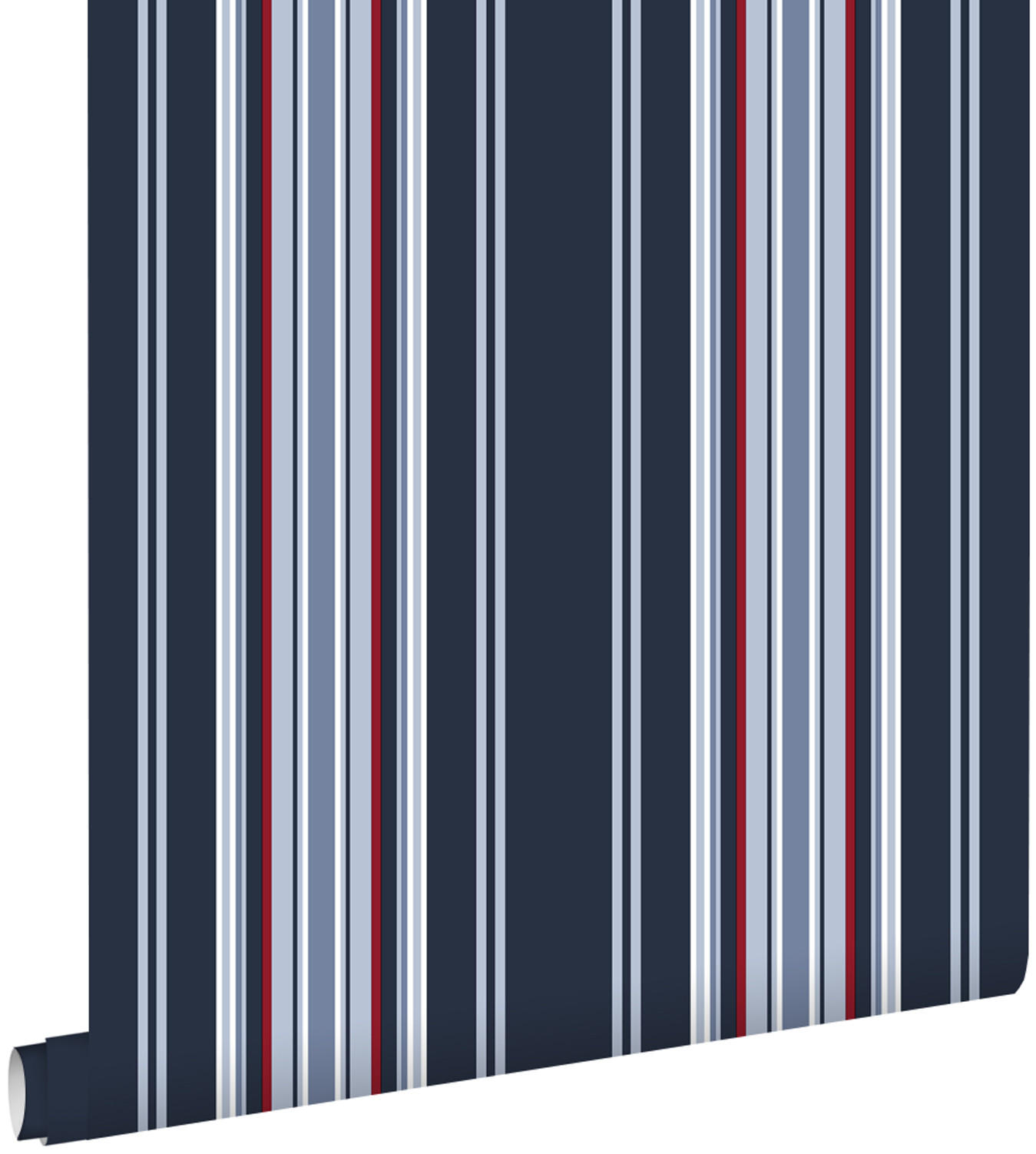TAPETE Streifen 53 cm x 10.05 m - Blau, Papier (53/1000cm) - ESTAhome