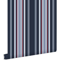 TAPETE Streifen 53 cm x 10.05 m - Blau, Papier (53/1000cm) - ESTAhome