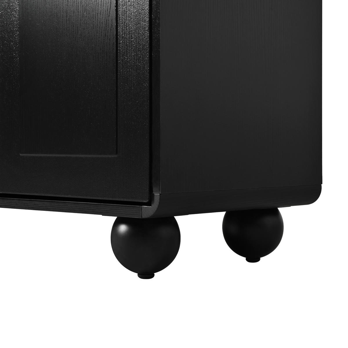 SIDEBOARD in Schwarz Aufbewahrungsschrank mit Schubladen, 140 B x38 T x 89 H(cm), fürs Wohn & Schlaf - Schwarz, Holzwerkstoff (140/89/38cm) - STILVORA