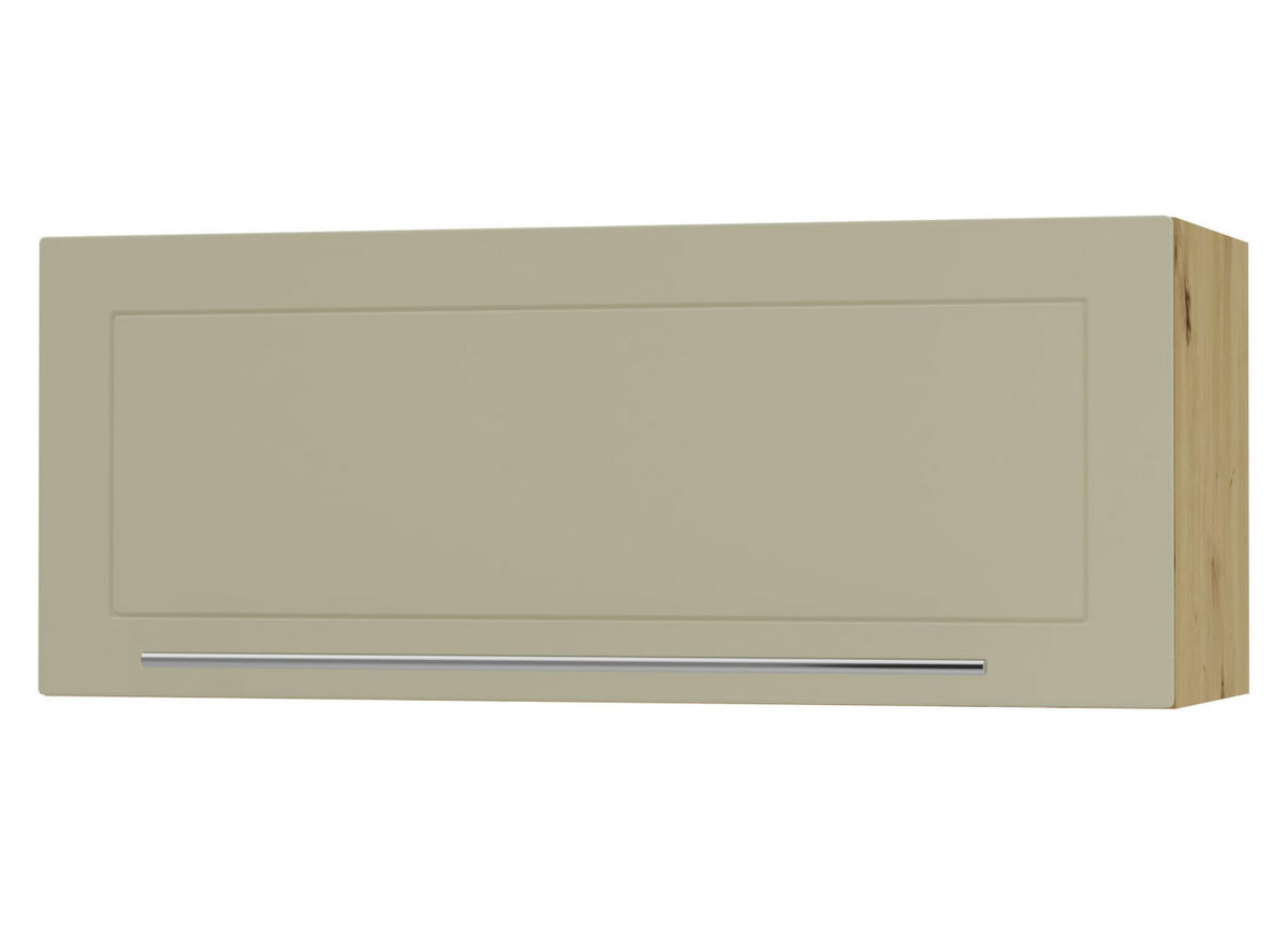 KLAPPHÄNGESCHRANK Kvantum W4B/90-AV Vanille Matt / Eiche Artisan Matt 90 / 32,5 / 36cm - Creme/Eiche Artisan, Holz/Holzwerkstoff (90/36/32.5cm) - Feldmann-Wohnen