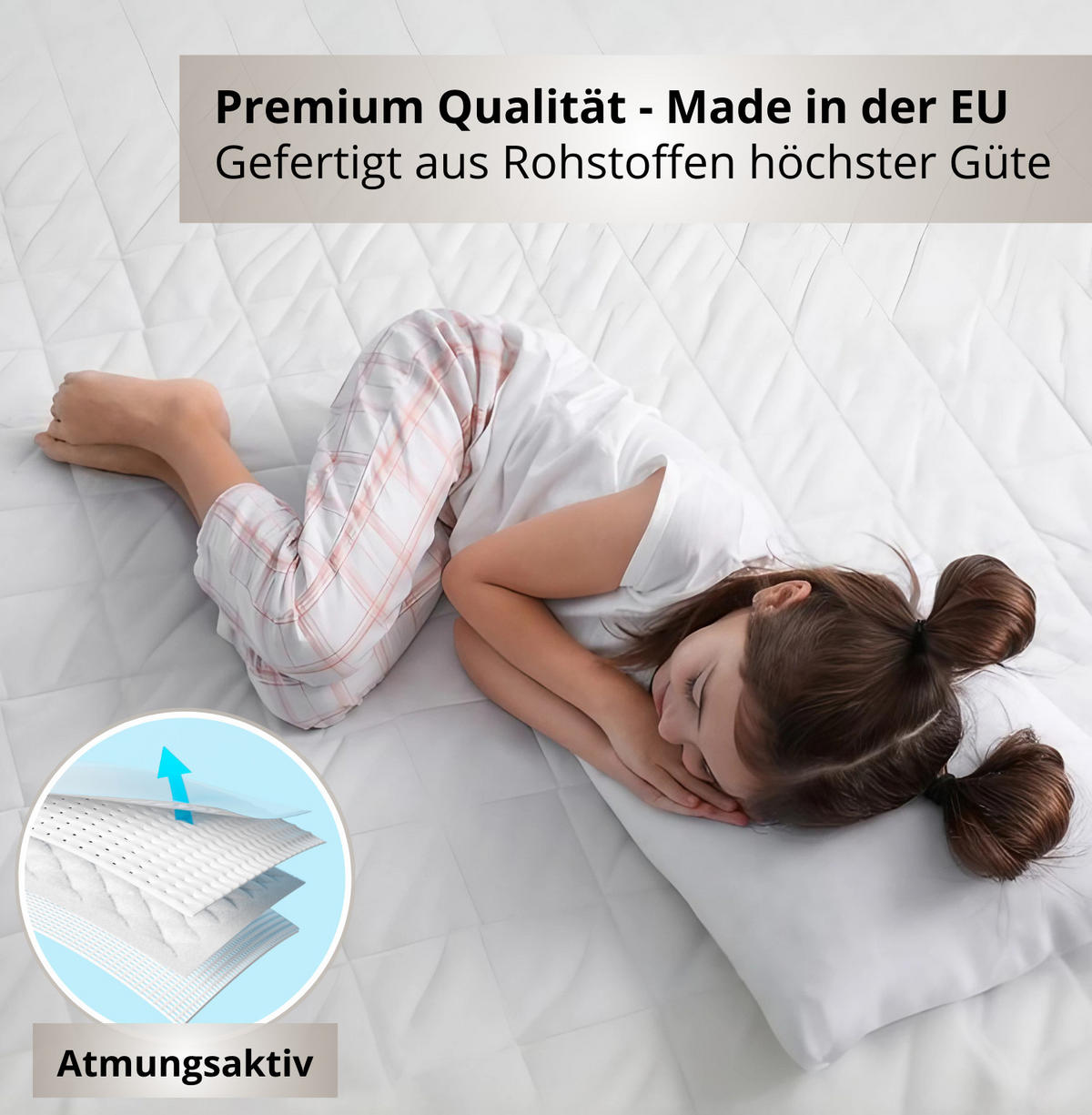 KINDERMATRATZE COZY - Weiß, Kunststoff (90/200cm) - Alavya Home