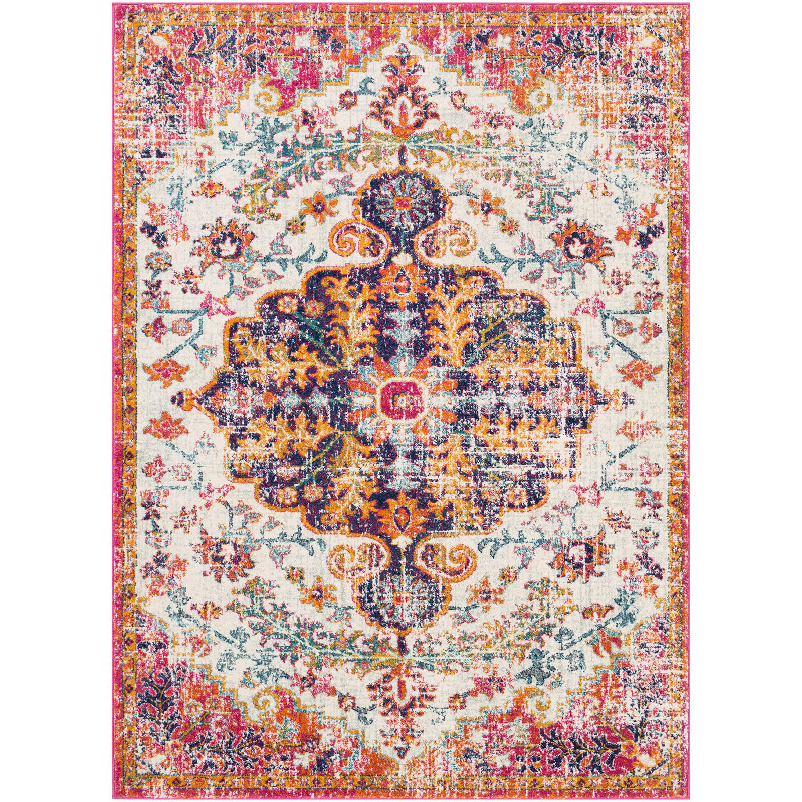 VINTAGE-TEPPICH 120x170 cm Mehrfarbig - Pink, Textil (120/170cm)