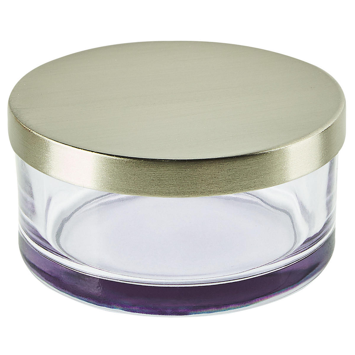 BADEZIMMER Set 4-teilig Glas violett Telma - Violett/Silberfarben, Glas (15/12/11cm) - Beliani