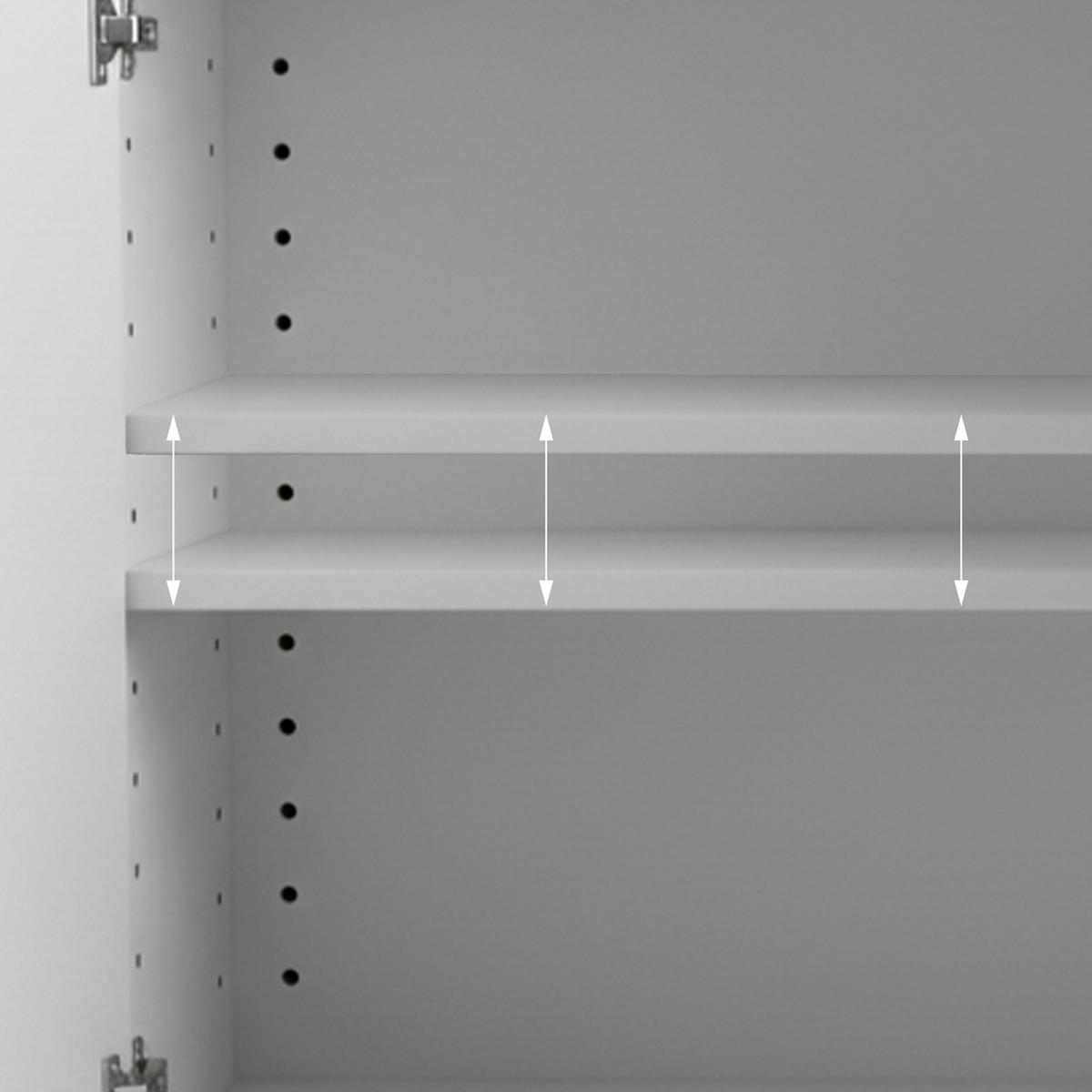 HÄNGESCHRANK Weiß Silber Bad 60x60x18 cm - Silberfarben/Weiß, Holzwerkstoff/Metall (60/60/18cm) - Relaxdays