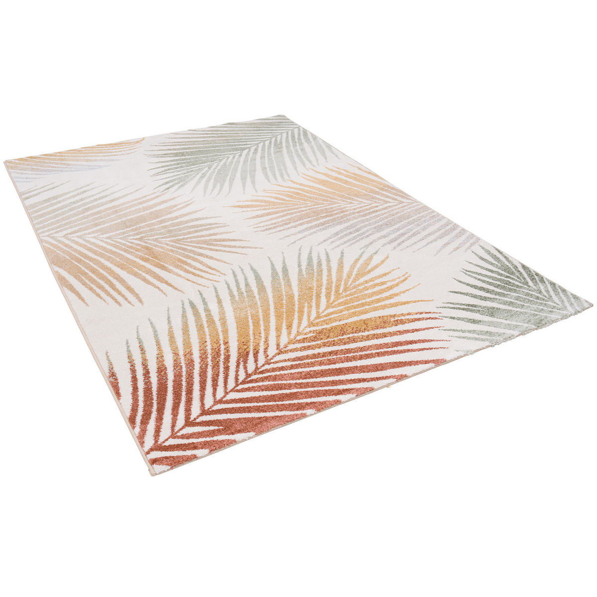 DESIGNER TEPPICH FARO TROPICAL BLÄTTER - Naturfarben, Textil (80/150cm) - Pergamon