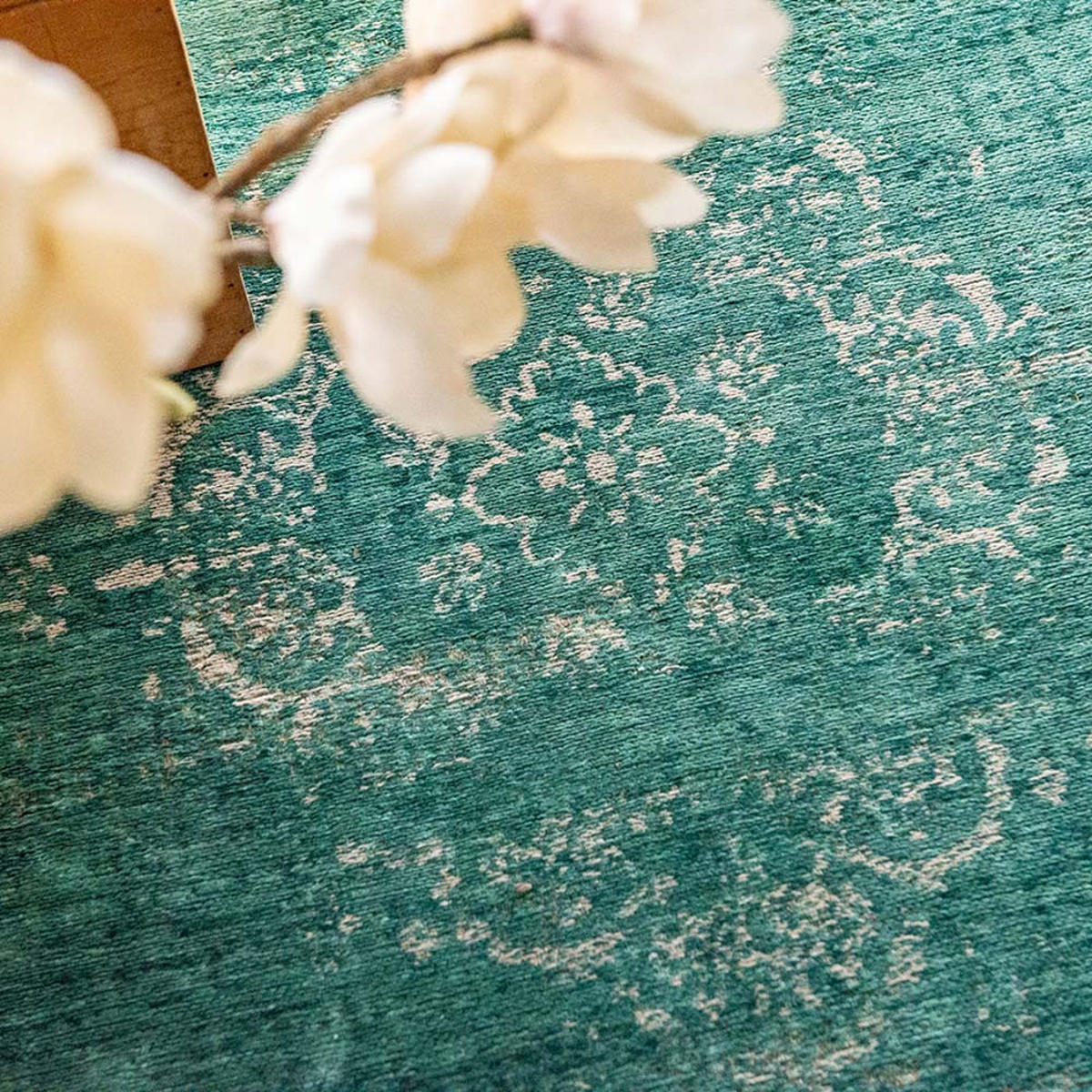 TEPPICH Jade Fading World Medallion 240/340 cm - Grün, Naturmaterialien/Textil (240/340cm) - Louis De Poortere
