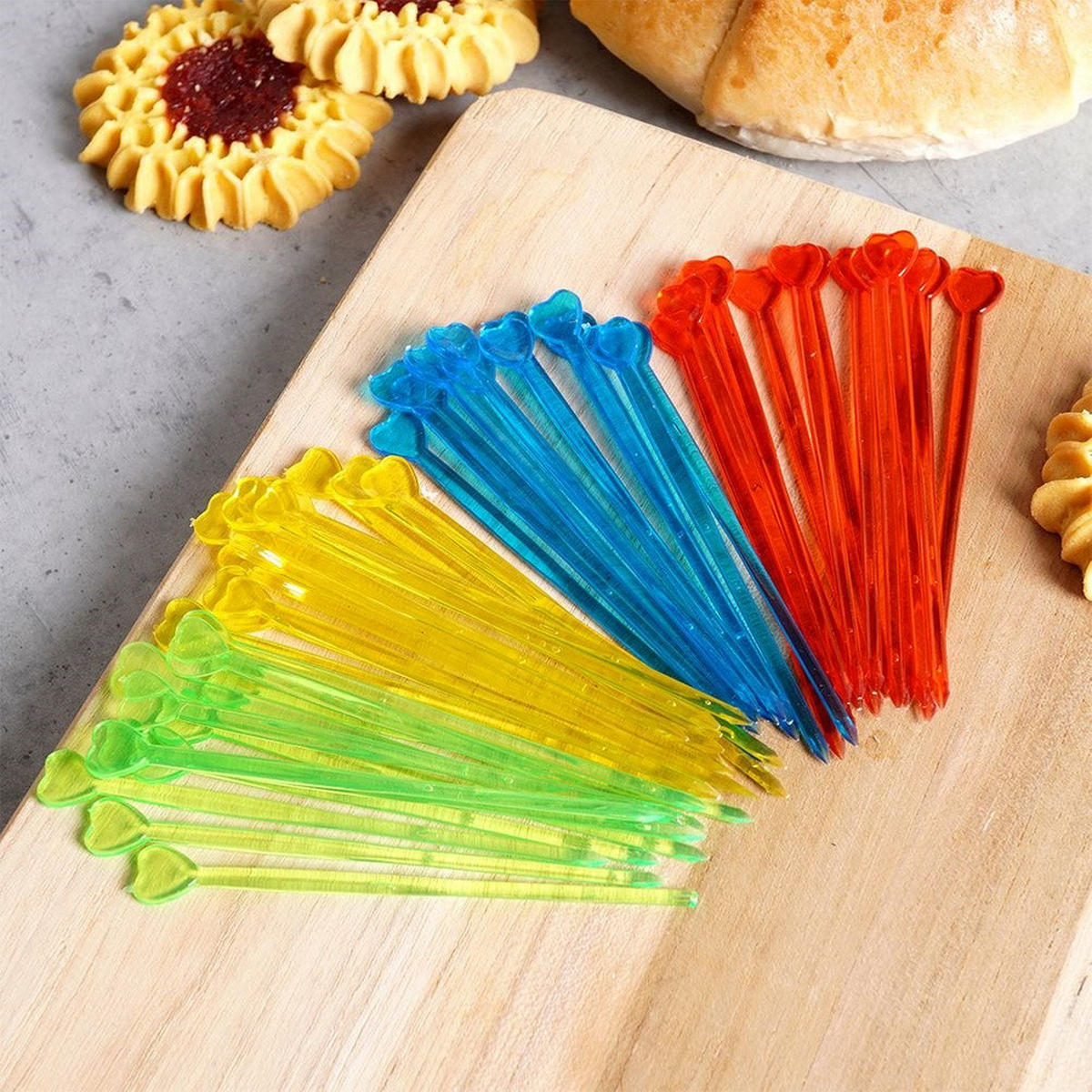 SNACK-ZAHNSTOCHER 8 cm 50 Stück. - Multicolor, Kunststoff (8cm) - Orion 