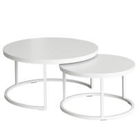 COUCHTISCH 2er-Set - Kaschmir - Beige, Holzwerkstoff/Metall (74/74/40cm) - home24