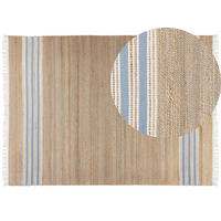TEPPICH geflochten Mirza 230/160 cm - Beige, Naturmaterialien (160/230cm) - Beliani
