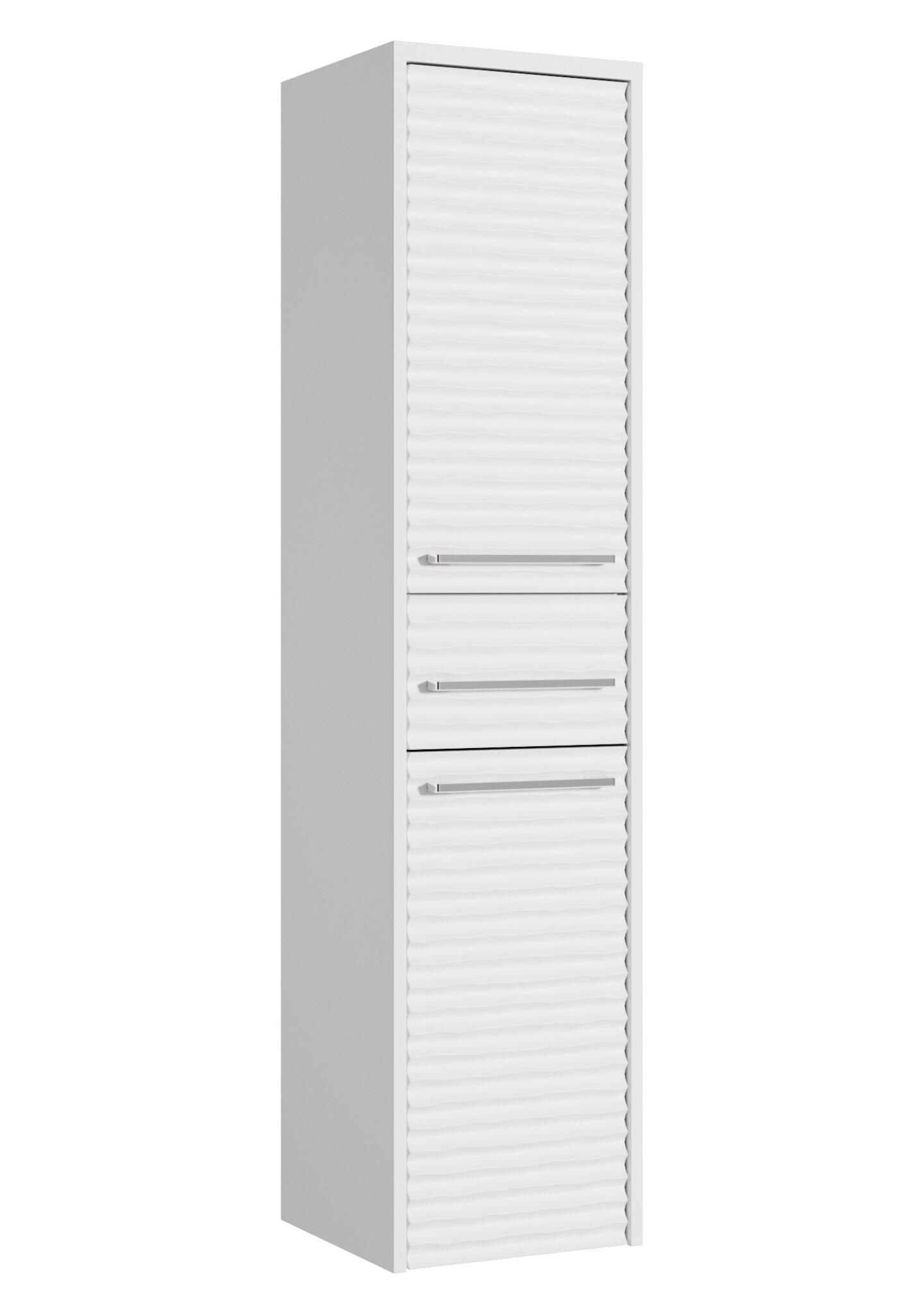 BADEZIMMERSCHRANK Etna mit 2 Türen Weiß - 30 x 35 x 130 cm - Weiß, Holz (30/130/35cm) - Badplaats