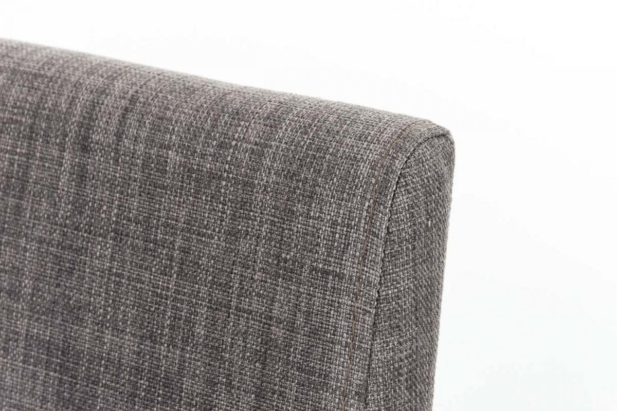 BARHOCKER 2er Set Stoff Grau - Weiß/Grau, Textil/Metall (42/86/44cm) - CLP