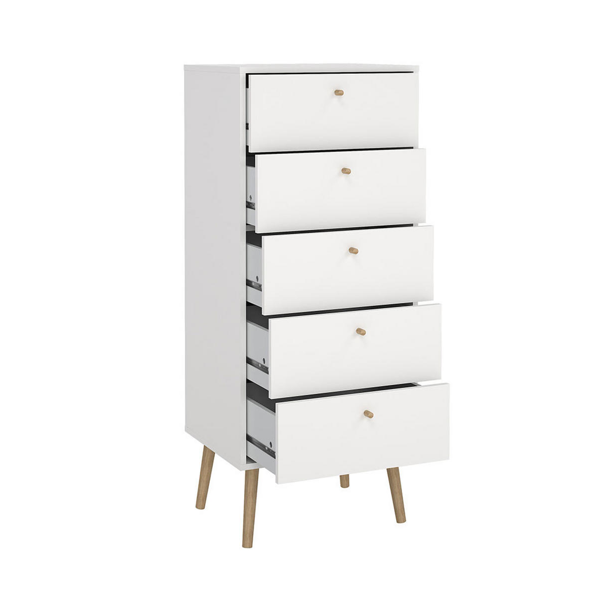 KOMMODE, Bodo, Weiß, Holzwerkstoff, 51 x 40 x 121 cm - Weiß, Holzwerkstoff (51/121/40cm) - ebuy24