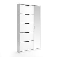 SCHUHKIPPER Luca Weiß 22 x 169 cm - Weiß, Holzwerkstoff (22/169/59cm) - Vicco