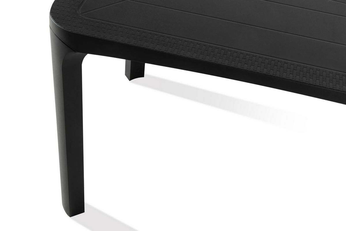 GARTENTISCH LEOPSI, Anthrazit - Anthrazit, Kunststoff (80/120/72cm) - KONSIMO®