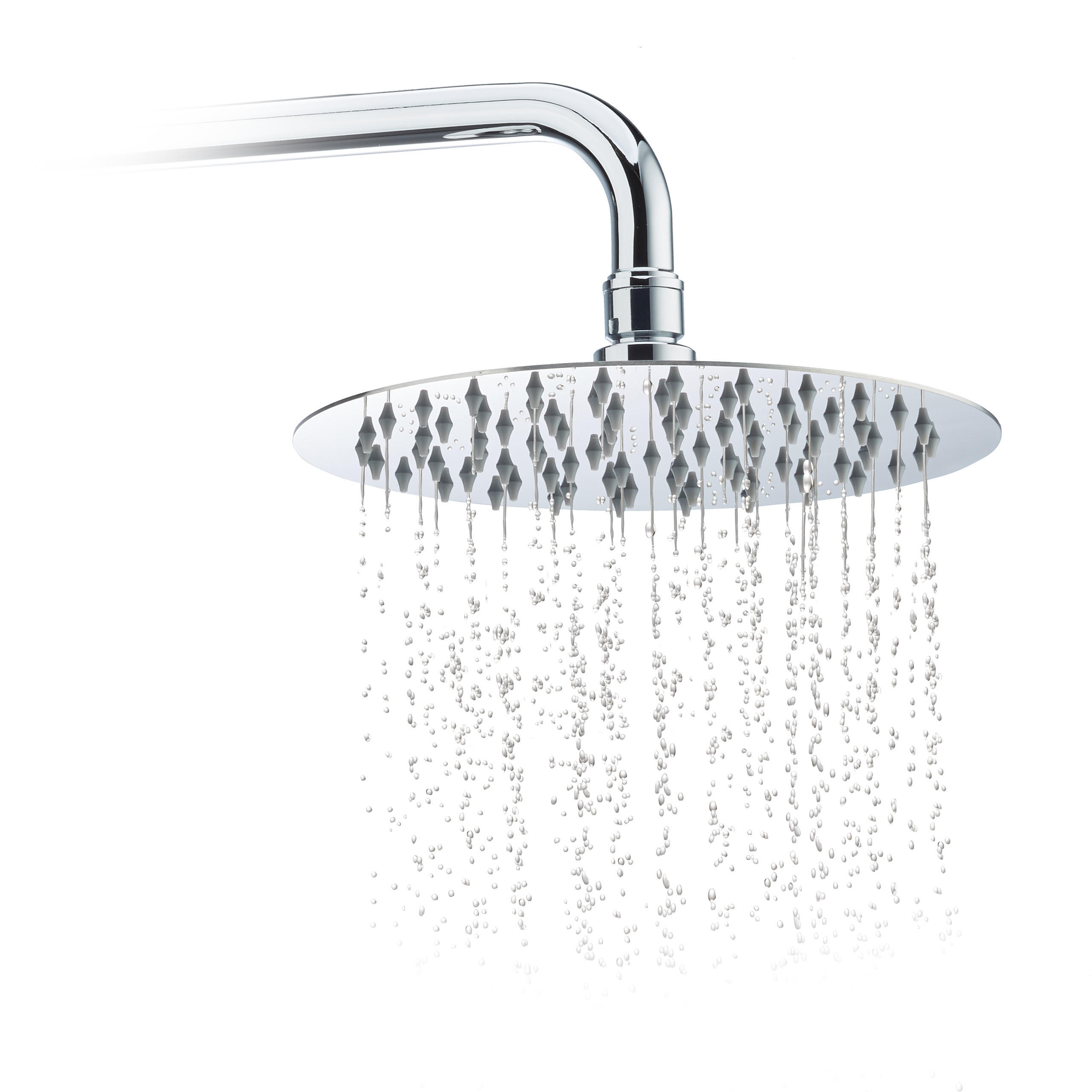 DUSCHKOPF Regendusche - Silberfarben, Metall (20/3.5/20cm) - Relaxdays